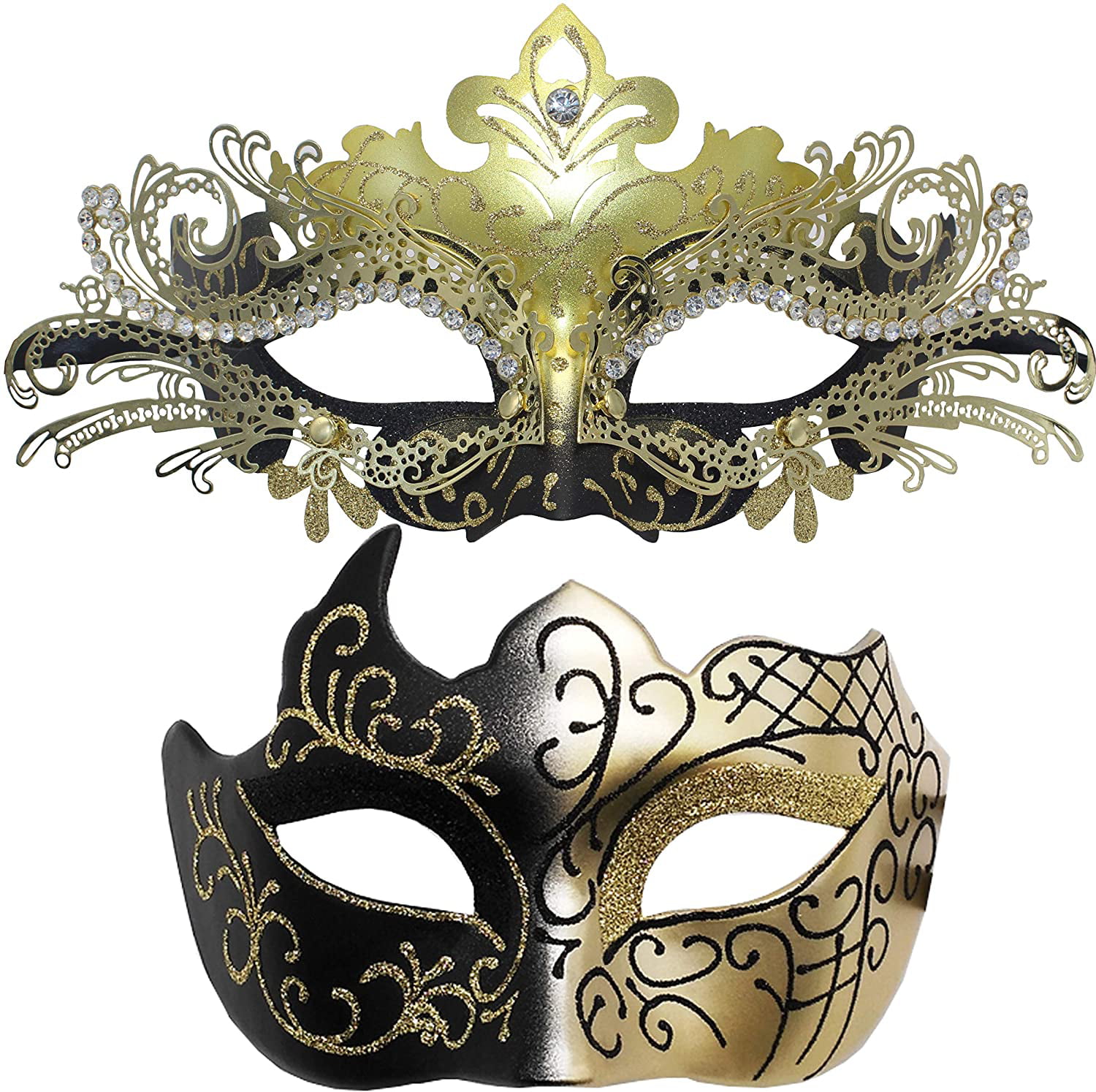 Women Men Venetian Mardi Gras Halloween Christmas Party Couple Masquerade Mask Rehoty Masquerade Mask for Couples 