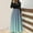 #097-Green, variant on Haivin Women's Casual Long Sleeve Round Neck Gradient Print Patchwork Maxi Dress for Everyday Wear