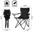 thumbnail image 2 of Sillas de camping portátiles Dameicentury Disfrute del aire libre con una silla plegable versátil, silla deportiva, silla de exterior y silla de césped, color negro, 2 of 5