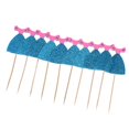thumbnail image 4 of 10 dulce forma de princesa pastel de bodas Cupcake Topper Selecciones de comida Decoración de de cumpleaños Azul2 Colcomx Topper de la torta de boda, 4 of 8