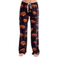 thumbnail image 2 of Women's Halloween Pjs Pants - Halloween Pajama Pants, Cute Wide Leg Pants for Women, Halloween Pajama Sets, Cozy Cotton Pants for Women, Relaxed Fit Pj Pants Light, 2 of 5