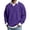 10#Dark Purple, variant on Men's Retro Long Sleeve Pullover, Fake Two Piece Collar Design With Waffle Fabric, Loose Solid Tone, Outdoor Daily Shirt For Male