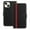 Black, variant on Allytechgroup Flip Wallet Phone Case for iPhone 13, RFID Blocking PU Leather Built-in Credit Card Slot Stand Shockproof Full Body Protective for iPhone 13, Red