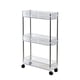 thumbnail image 2 of Clear Acrylic Rolling Storage Carts 3 Tier Slim Narrow Multi Function Trolley With Wheels Space Saving Gaps Organizer For Bathroom Kitchen Laundry Small Spaces, 2 of 6