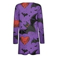 thumbnail image 4 of Cyber and Monday BUIgtTklOP no boundaries Halloween Cardigans for Women Long Sleeve Open Front Knitted Cardigan Vintage Bat Print Sweaters Coat Funny Gift Tops, 4 of 6