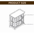 thumbnail image 3 of WGYPRIME 30.32" Display Cabinet with LED, Antique style Curio Cabinet with Adjustable Shelves and 2 Glass Lattice Doors, Elegant Bookcase and Storage Cabinet for Home Decor and Organization CHE, 3 of 17