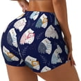 thumbnail image 1 of Balery Mom And Baby Owls Pantalones cortos de entrenamiento estampados para mujer, sin costuras, ajustados, para gimnasio, yoga, correr, deportes, ejercicio activo, fitness.-Medium, 1 of 8