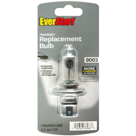 EverStart 9003 Halogen Headlight Bulb, 1 pack, Compatible with Multiple Cars