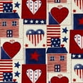 thumbnail image 6 of David Textiles, Inc. 22" x 18" 100% Cotton Americana Heart Precut Sewing & Craft Fabric, Red|Blue|Multi-color, 6 of 7
