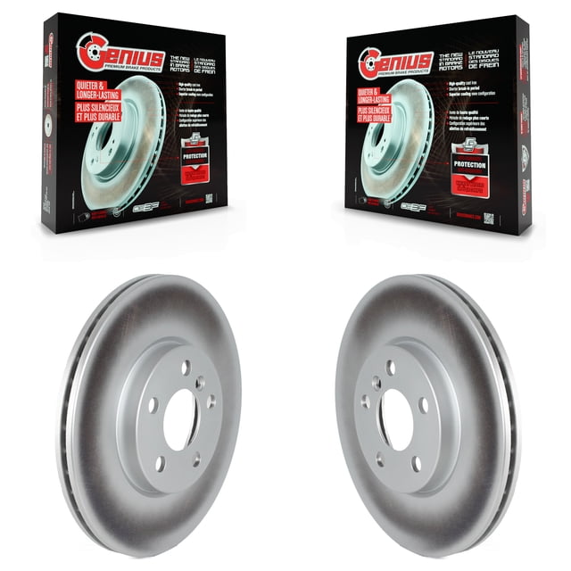 Genius Front Coated Disc Brake Rotors Pair for Car Mini Cooper Countryman Clubman KG-101617