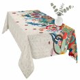 thumbnail image 2 of Boho Flowers Table Cloth Waterproof Tablecloths, Abstract Ethnic Vintage Bohemian Floral Tablecloth Dining Table Cover for Kitchen Party Tabletop Outdoor, Rectangle Tablecloth 54x108 Inch, 2 of 9