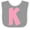 Heather and White, variant on Inktastic Pink and White Polka Dots Letter K Boys or Girls Baby Bib