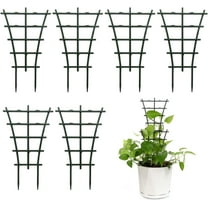 Vorkoi Indoor 12” x 18” Green Plastic Stackable Trellises (6 Count)