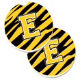 thumbnail image 1 of "Treasures Monogram Initial E Tiger Stripe - Black Gold Juego de 2 posavasos para portavasos CJ1026-ECARC, 2.56, multicolor" Caroline's Treasures CJ1026-ECARC, 1 of 1