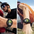 thumbnail image 4 of KOMI Case Compatible with Samsung Galaxy Watch 5 Galaxy Watch 4 44mm with Screen Protector, HD Tempered Glass Screen Protector Cover Overall Protective Cover, 2 Pack, 4 of 5