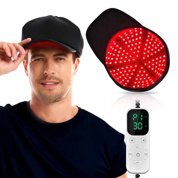 Red Light Hair Growth Cap Adjustable, Red Light LED Therapy Cap with 540 LEDs for Thick Stong Hair(180 tri-wick)