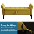 thumbnail image 6 of Aukfa End of Bed Bench with Curved Arms, 51.5" Velvet Tufted Upholstered Storage Ottoman Entryway Bench - Green, 6 of 8