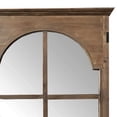 thumbnail image 5 of Benjara 77 Inch French Door Style Leaner Mirror with Door Hinge Details, Brown, 5 of 5