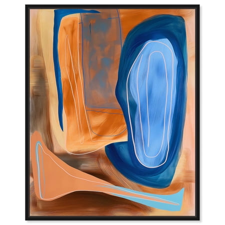 An Abstract Oil I Canvas Contemporary Art by Art Remedy Black Frame 24 x 30