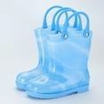 thumbnail image 2 of Rgdypko 9-9.5 Years Rain Boots Girl Rain Boots Solid Color Mid Tube Outdoor Easy-On Handles Water Shoes C, 2 of 6