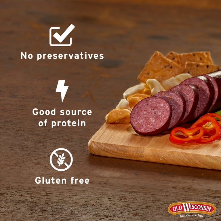 Old Wisconsin Smoked Beef Summer Sausage with Cheddar, oz