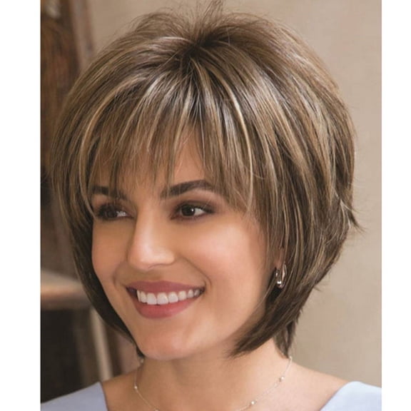 High Temp Silk Mixed Color Wig for Women Natural Look Daily Wear