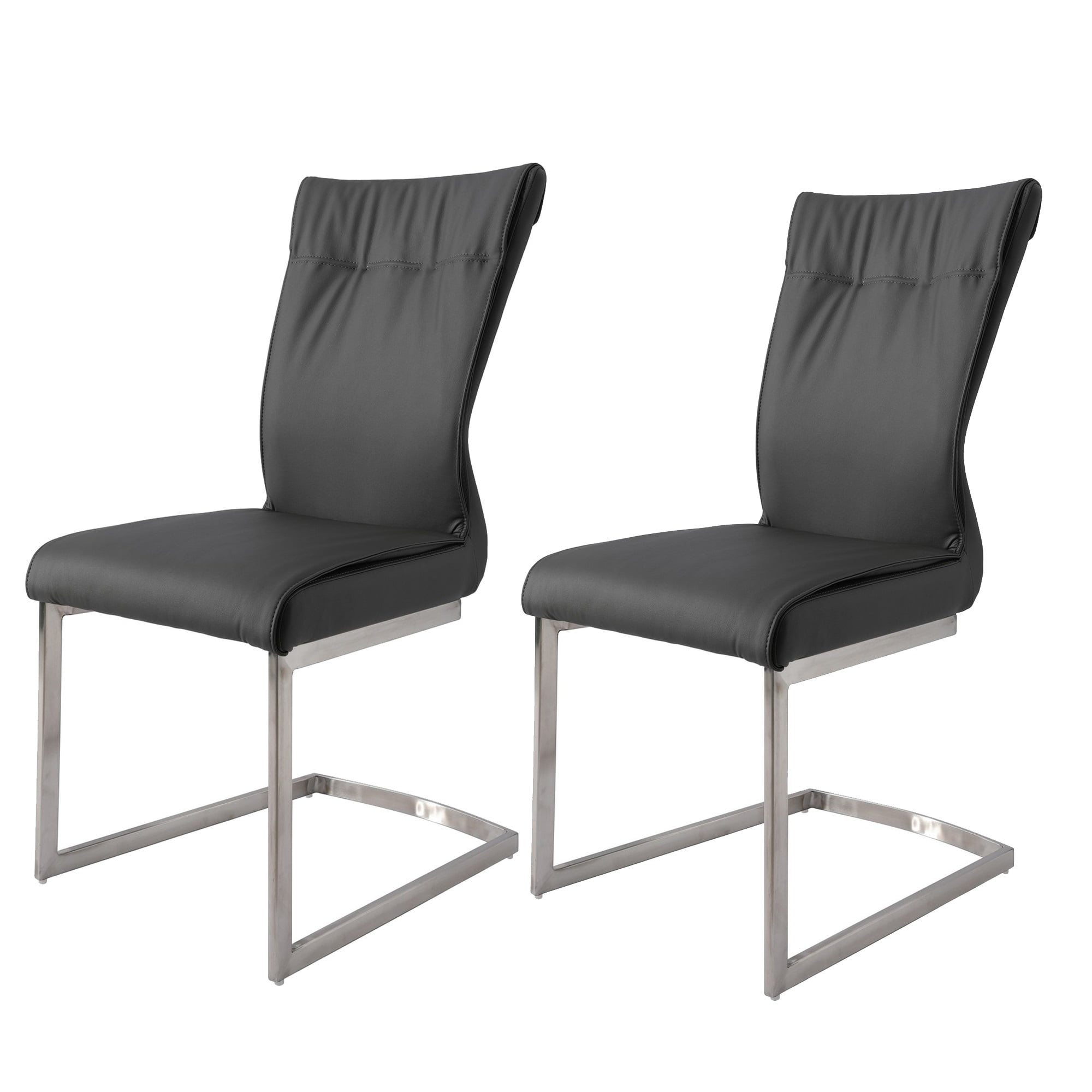 Leatherette Dining Chair With Breuer, Breuer Style Dining Chairs