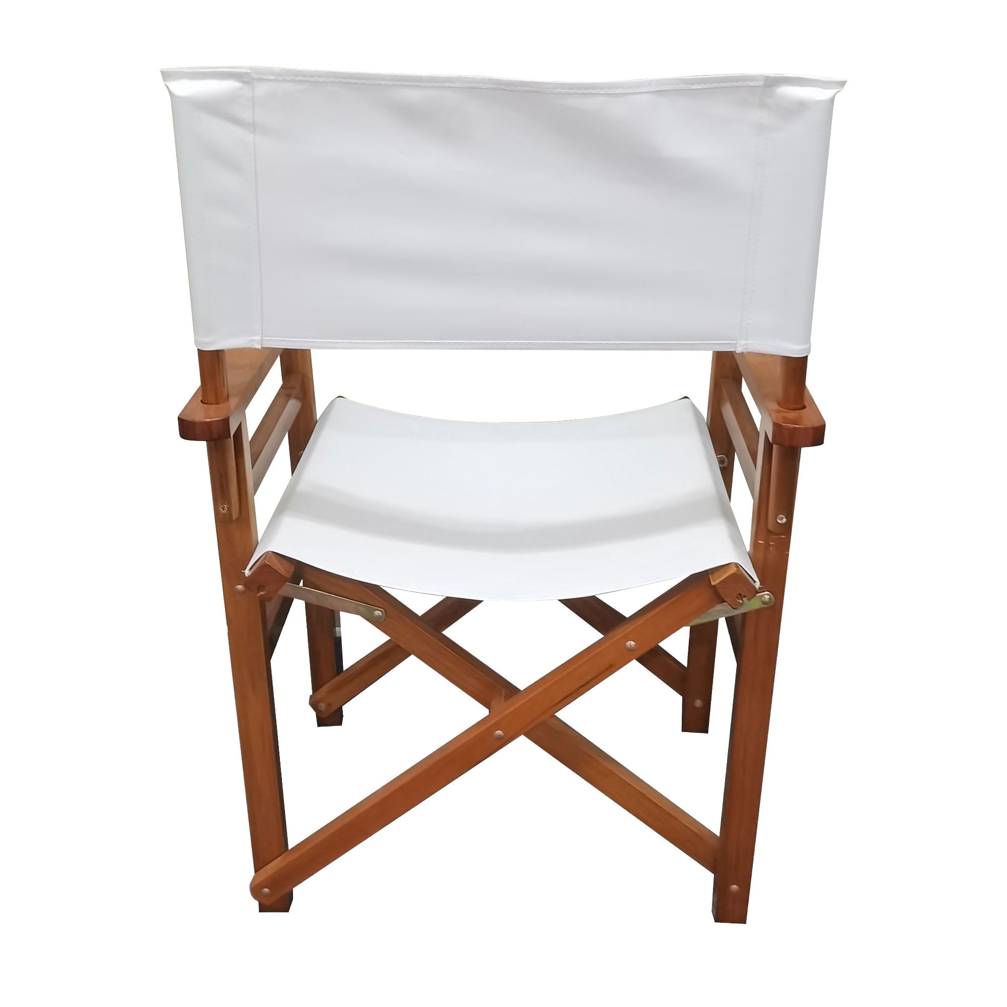 Outdoor Folding Chairs, Director Chairs, Wooden Canvas Folding Director Chair, Set of 2 Chairs with Solid Populus Wood Frame, Foldable Design for Patio Garden Camping Events, Natural