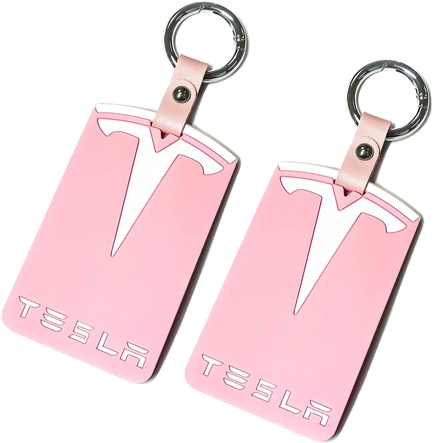Petmoko Tesla Key Card Holder for Model 3 and Model Y Silicone Protector  Key Chain LOGO Pattern Car Accessorie 