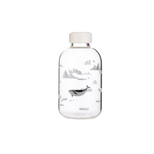 Yuarrent Botella de agua con funda transparente de 600ML, taza grande a prueba de fugas, tetera de viaje, botella de bebida de dibujos animados, viaje de Cocina y Comedor Tipo 1 Yuarrent HA070649-01