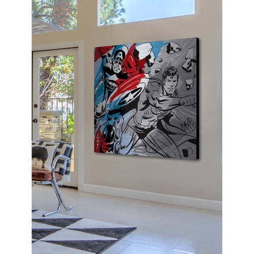 Marmont Hill "Versus" by Josh Ruggs Painting Print on Brushed Aluminum