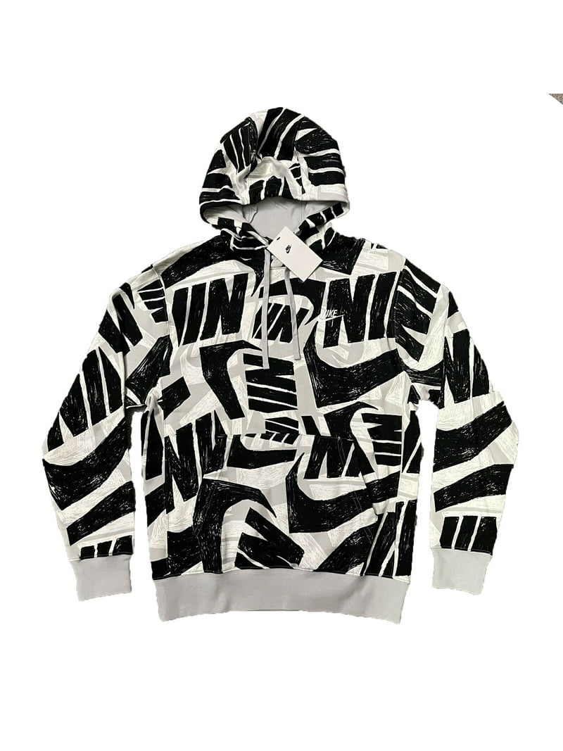 Mens Nike All Over Logo Hoodie Nike Apparel Nike Club Aop Hoodie