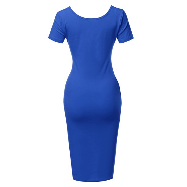 knee length dresses for ladies Serene Sapphire Midi Dress– Teuta Matoshi main image 0
