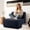 Blue, variant on Boneless Floor Sofa Chair, Comfy Accent Chair, Togo Sofa, Corduroy Lazy Bean Bag Chairs for Living Room, Bedroom, Fireside, No Assembly Required, Washable Cover, Ships in a Box, Deep Blue