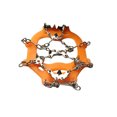thumbnail image 4 of Worallymy 1 par de tacos de hielo 18 dientes Zapato de acero inoxidable Spike Escalada en nieve Senderismo Zapato antideslizante Garra L naranja Worallymy JD735919653, 4 of 7