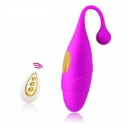 Adult Toy IPX 7 Waterproof Remote Control USB Rechargeable Silicone Soft Women Vibration Toy Purple YZRC