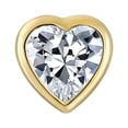 thumbnail image 2 of Bling Jewelry Womens Tiny Cubic Zirconia Heart Cartilage Ear Stud 14K Gold Simulated Birthstone 4MM (single), 2 of 6