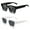 2pcs - Black+White, variant on Thick Rectangle Sunglasses Women Men Retro Square Chunky Shades 90s Glasses