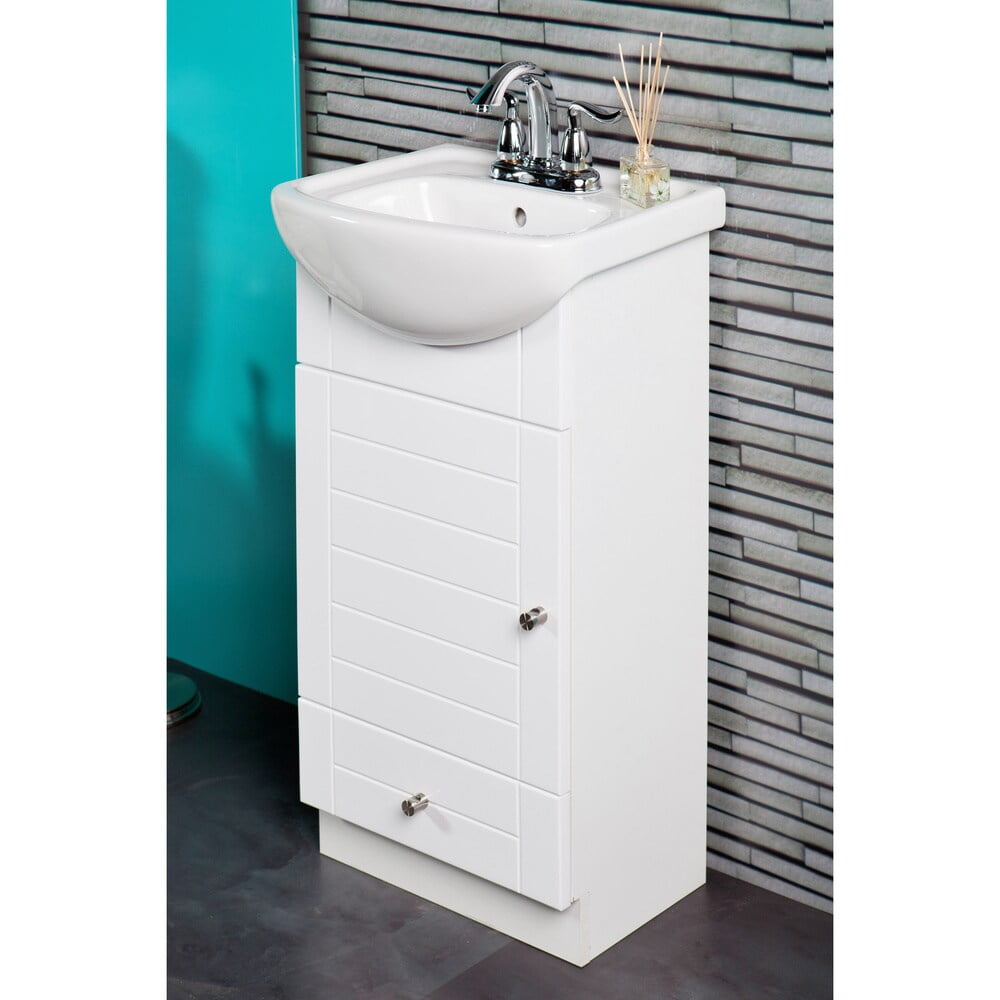 Fine Fixtures Petite 16inch Bathroom Vanity with Vitreous China Sink