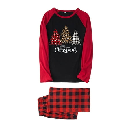 

ZIZOCWA Dad And Daughter Matching Shirts Christmas Pajamas For Family Of 7 Women Mom Christmas Pajamas Check Patchwork Christmasr Tree Printed Loungewear Pajamas Set Parent Child Adult Holiday Pajama