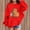 Red, variant on Girls Capybara Print Hoodie Long Sleeve Pocket Sweatshirt Kids Winter 2025 New Cozy