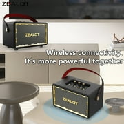 ZEALOT MT01 50W retro wireless speaker, portable subwoofer, dual docking, ultra-long battery life, 36-hour playback time, large speaker stereo