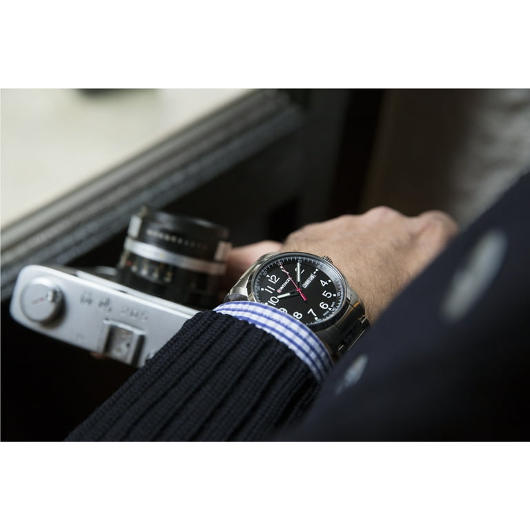 Wenger Attitude Heritage Black Dial with Stainless Steel Bracelet