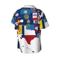 thumbnail image 6 of Lafuoo The Map Of United States Pattern Men's Cuban Collar Short Sleeve Shirt, Button-Down Resort Beach Pocket Shirt-XX-Large, 6 of 7