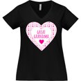 thumbnail image 3 of Inktastic Great Grandma Pink Valentine Hearts Women's Plus Size V-Neck T-Shirt, 3 of 5