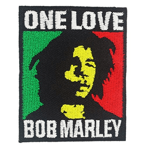 Sew or Iron on Badge Bob Marley Head & Shoulders Patch: 