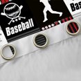 thumbnail image 4 of Homewish Baseball Sport Game Curtains Pack of 2 (42x84 Each),Boys Ball Gamer Curtains Blackout,Red White Black Bedroom Curtains For Boys Teens,Breathable Home Decor, 4 of 6