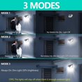 thumbnail image 4 of Outdoor Solar Lamp Motion Sensor Light Led Projector Outdoor Wall Lighting Solar Spotlight IP65 Waterproof 3 Modes Lighting for Garden Garage Carport Terrace Home, 4 of 5