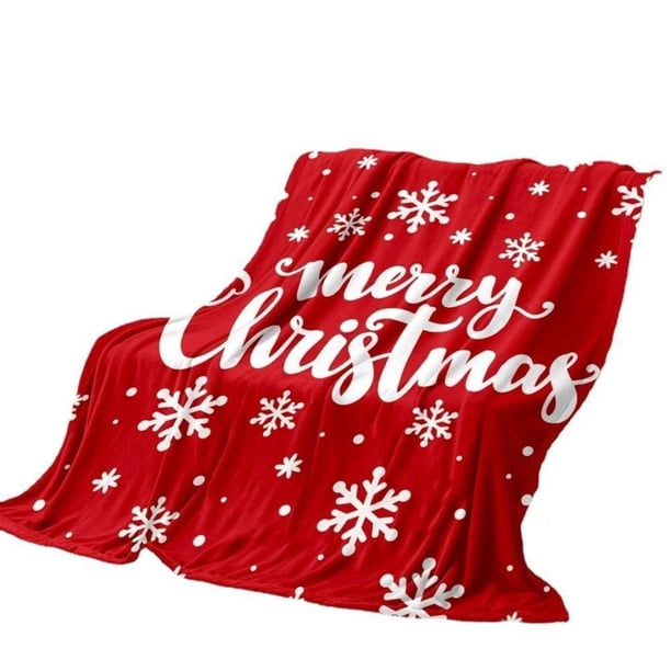 Manta de franela navideña con estampado de copos de nieve, suave y cálida manta de felpa, decoración del hogar, decoraciones de Año Nuevo
