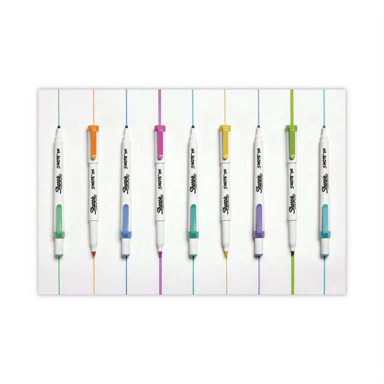 S-Note Creative Markers, Assorted Ink Colors, Bullet/Chisel Tip